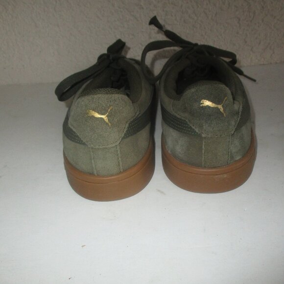 Puma Athletic Shoes Sz. 9.5 Olive Green Lost of Use Left - Picture 4 of 7